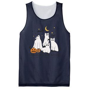 Cat Ghost Halloween Childless Cat Lady Voting Kamala 2024 Mesh Reversible Basketball Jersey Tank