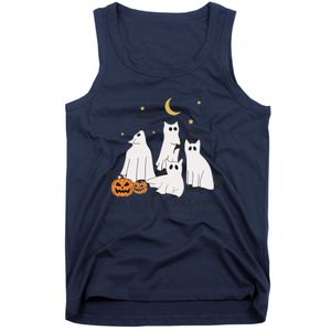 Cat Ghost Halloween Childless Cat Lady Voting Kamala 2024 Tank Top