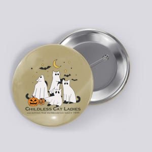 Cat Ghost Halloween Childless Cat Lady Voting Kamala 2024 Button