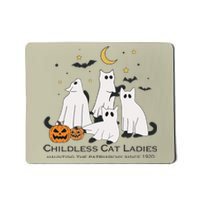 Cat Ghost Halloween Childless Cat Lady Voting Kamala 2024 Mousepad