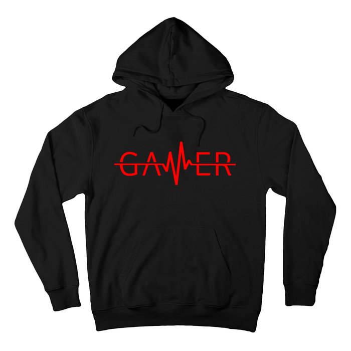 Cute Gamer Heartbeat Video Games Gaming Hoodie