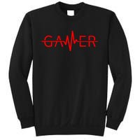 Cute Gamer Heartbeat Video Games Gaming Sweatshirt