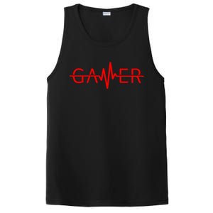 Cute Gamer Heartbeat Video Games Gaming PosiCharge Competitor Tank