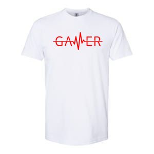 Cute Gamer Heartbeat Video Games Gaming Softstyle CVC T-Shirt