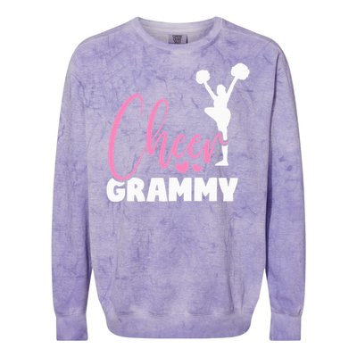 Cheer Grammy Heart Funny Cheerleader Colorblast Crewneck Sweatshirt