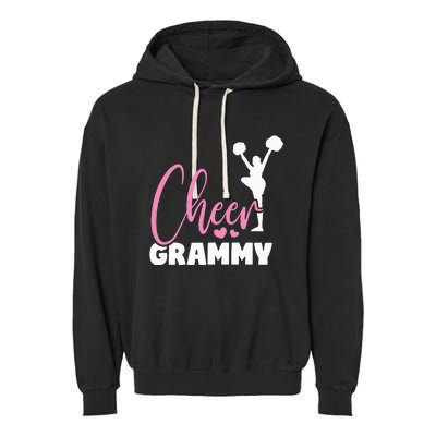 Cheer Grammy Heart Funny Cheerleader Garment-Dyed Fleece Hoodie