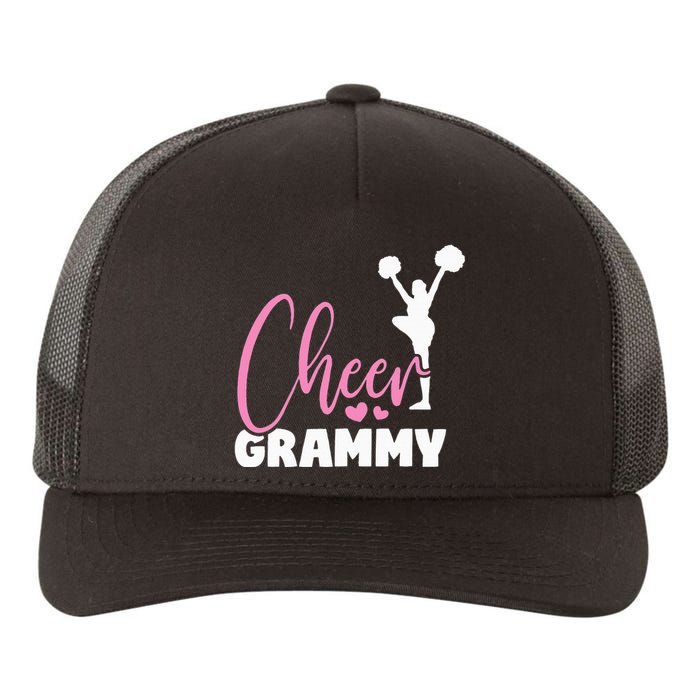 Cheer Grammy Heart Funny Cheerleader Yupoong Adult 5-Panel Trucker Hat