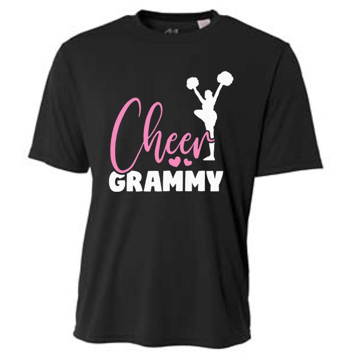 Cheer Grammy Heart Funny Cheerleader Cooling Performance Crew T-Shirt