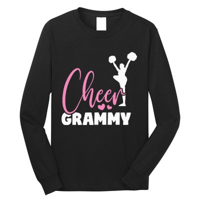 Cheer Grammy Heart Funny Cheerleader Long Sleeve Shirt