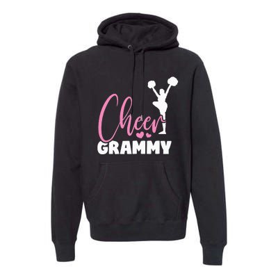 Cheer Grammy Heart Funny Cheerleader Premium Hoodie