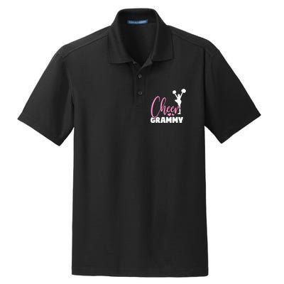 Cheer Grammy Heart Funny Cheerleader Dry Zone Grid Polo