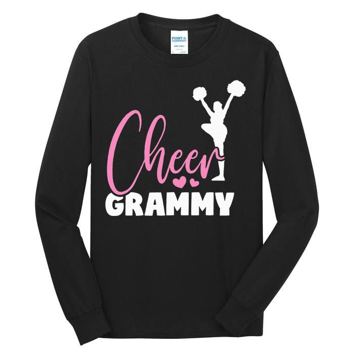 Cheer Grammy Heart Funny Cheerleader Tall Long Sleeve T-Shirt