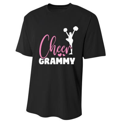 Cheer Grammy Heart Funny Cheerleader Performance Sprint T-Shirt