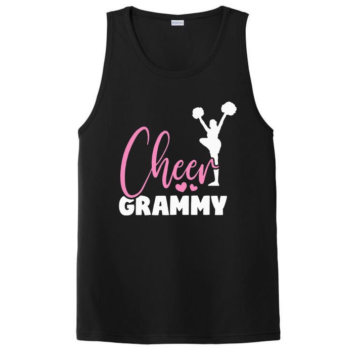 Cheer Grammy Heart Funny Cheerleader PosiCharge Competitor Tank