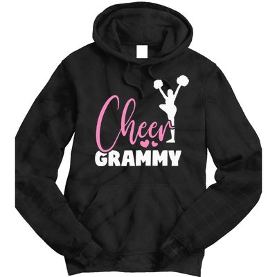 Cheer Grammy Heart Funny Cheerleader Tie Dye Hoodie