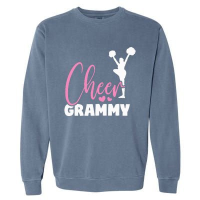 Cheer Grammy Heart Funny Cheerleader Garment-Dyed Sweatshirt