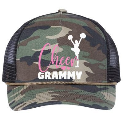 Cheer Grammy Heart Funny Cheerleader Retro Rope Trucker Hat Cap