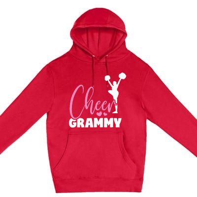 Cheer Grammy Heart Funny Cheerleader Premium Pullover Hoodie