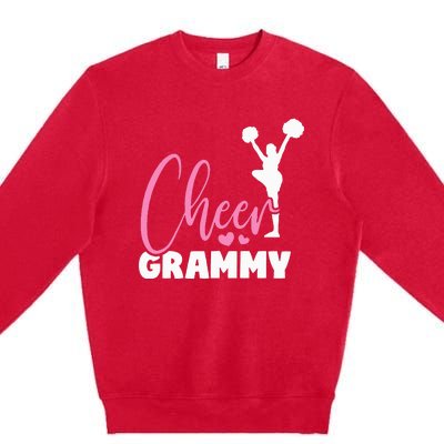 Cheer Grammy Heart Funny Cheerleader Premium Crewneck Sweatshirt