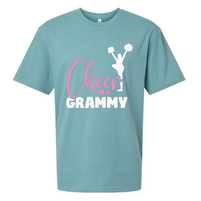 Cheer Grammy Heart Funny Cheerleader Sueded Cloud Jersey T-Shirt