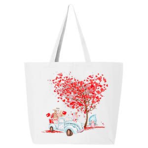 Cute Gnomes Happy Valentines Day Truck Love Hearts 25L Jumbo Tote