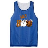 Cute Ghost Halloween Pumpkin Face Hey Boo Funny Meaningful Gift Mesh Reversible Basketball Jersey Tank