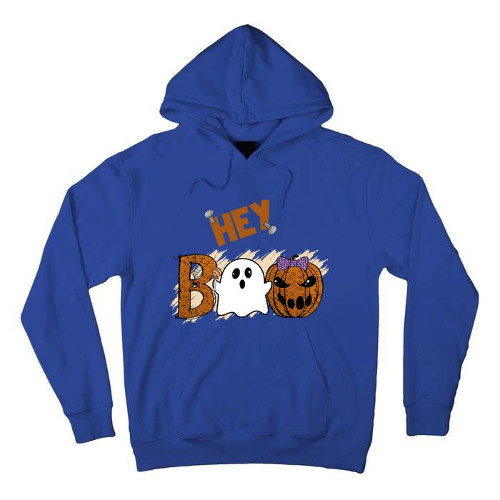 Cute Ghost Halloween Pumpkin Face Hey Boo Funny Meaningful Gift Tall Hoodie