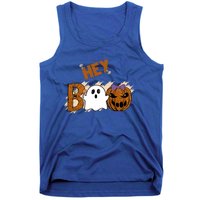 Cute Ghost Halloween Pumpkin Face Hey Boo Funny Meaningful Gift Tank Top