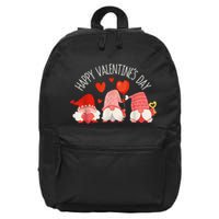Cute Gnomes Heart Love Happy Valentines Day Matching Family 16 in Basic Backpack