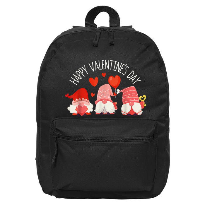 Cute Gnomes Heart Love Happy Valentines Day Matching Family 16 in Basic Backpack