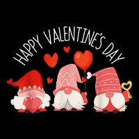 Cute Gnomes Heart Love Happy Valentines Day Matching Family 16 in Basic Backpack