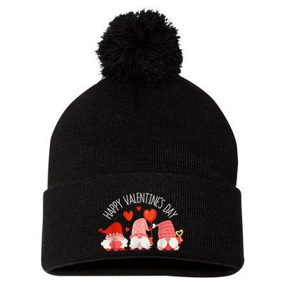 Cute Gnomes Heart Love Happy Valentines Day Matching Family Pom Pom 12in Knit Beanie
