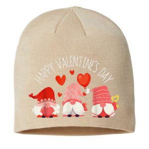 Cute Gnomes Heart Love Happy Valentines Day Matching Family Sustainable Beanie