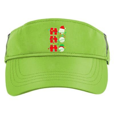 Christmas Golf Ho Ho Ho Funny Xmas Golfing Sports Golfer Gift Adult Drive Performance Visor