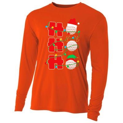 Christmas Golf Ho Ho Ho Funny Xmas Golfing Sports Golfer Gift Cooling Performance Long Sleeve Crew