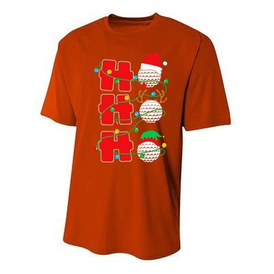 Christmas Golf Ho Ho Ho Funny Xmas Golfing Sports Golfer Gift Performance Sprint T-Shirt