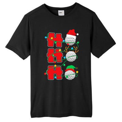 Christmas Golf Ho Ho Ho Funny Xmas Golfing Sports Golfer Gift Tall Fusion ChromaSoft Performance T-Shirt