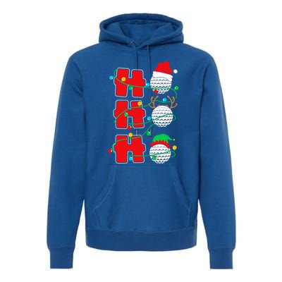 Christmas Golf Ho Ho Ho Funny Xmas Golfing Sports Golfer Gift Premium Hoodie