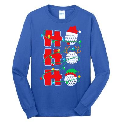 Christmas Golf Ho Ho Ho Funny Xmas Golfing Sports Golfer Gift Tall Long Sleeve T-Shirt