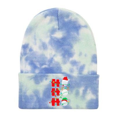 Christmas Golf Ho Ho Ho Funny Xmas Golfing Sports Golfer Gift Tie Dye 12in Knit Beanie