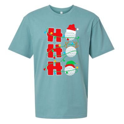 Christmas Golf Ho Ho Ho Funny Xmas Golfing Sports Golfer Gift Sueded Cloud Jersey T-Shirt