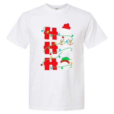 Christmas Golf Ho Ho Ho Funny Xmas Golfing Sports Golfer Gift Garment-Dyed Heavyweight T-Shirt