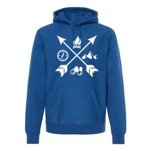 Camping Gift Happy Camper Gift Premium Hoodie