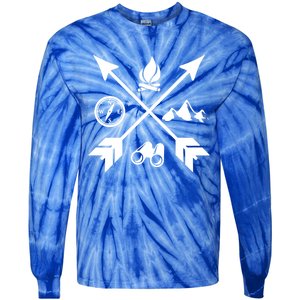 Camping Gift Happy Camper Gift Tie-Dye Long Sleeve Shirt