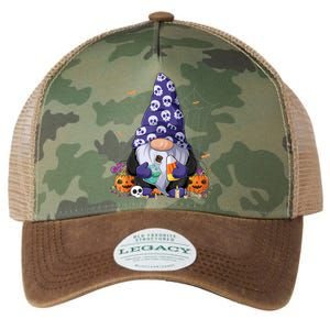 Cute Gnomes Happy Halloween Fall Candy Corn Pumpkin Legacy Tie Dye Trucker Hat