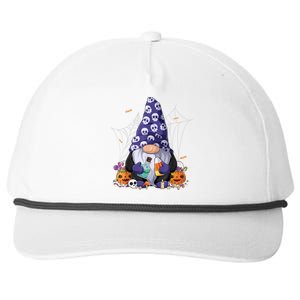 Cute Gnomes Happy Halloween Fall Candy Corn Pumpkin Snapback Five-Panel Rope Hat