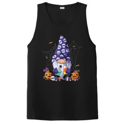 Cute Gnomes Happy Halloween Fall Candy Corn Pumpkin PosiCharge Competitor Tank