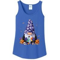 Cute Gnomes Happy Halloween Fall Candy Corn Pumpkin Ladies Essential Tank