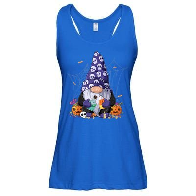 Cute Gnomes Happy Halloween Fall Candy Corn Pumpkin Ladies Essential Flowy Tank