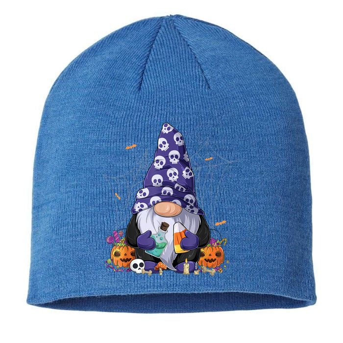 Cute Gnomes Happy Halloween Fall Candy Corn Pumpkin Sustainable Beanie